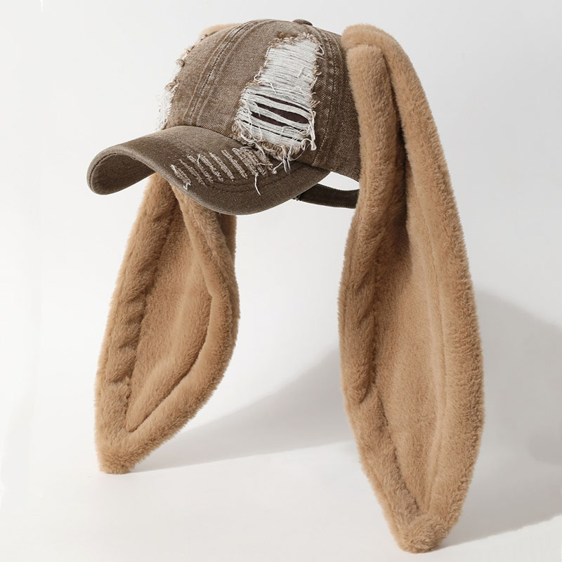 Casquette de baseball tendance pour hommes et femmes avec longues oreilles de lapin, mignonne, universelle, légère, chapeau de lapin, pour le cyclisme, les fêtes d'été