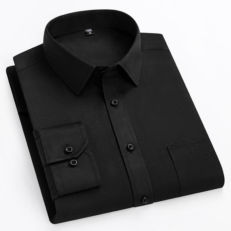 Chemise habillée pour hommes, grande taille 7XL 8XL 9XL 10XL 11XL, sergé décontracté, uni, Social, basique, bureau, Patchwork, bleu, rouge, noir, plus grand 160KG