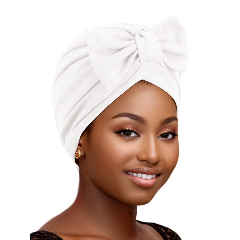 Chapeau Turban Africain Plissé avec Nministériels d pour Femme, Couvre-Tête de Document Solide, Casquette de Chimio, Hijabs Intérieurs Musulmans, Bonnet Islamique