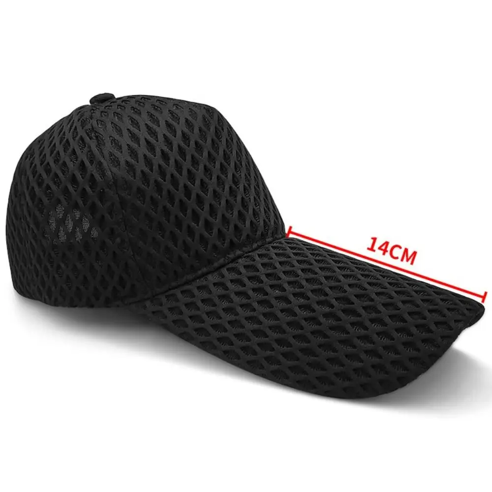 Chapeau de soleil à long bord pour homme, casquettes de baseball, pare-soleil, grande tête, maille, pêche, qualité, 14cm
