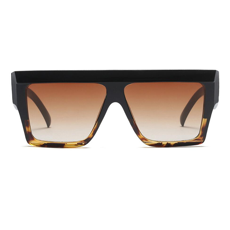 Lunettes de soleil carrées à dessus plat pour femmes, marque de luxe populaire, verres dégradés, Vintage, UV400, grandes nuances