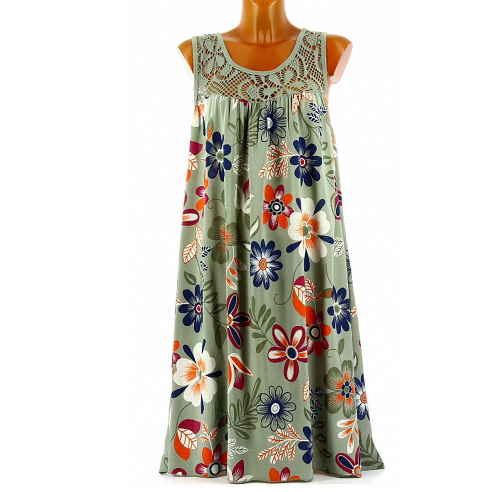 Robe d'été décontractée à col rond pour femmes, robe de plage en fibre précieuse, robes plissées, fête de vacances, Boho