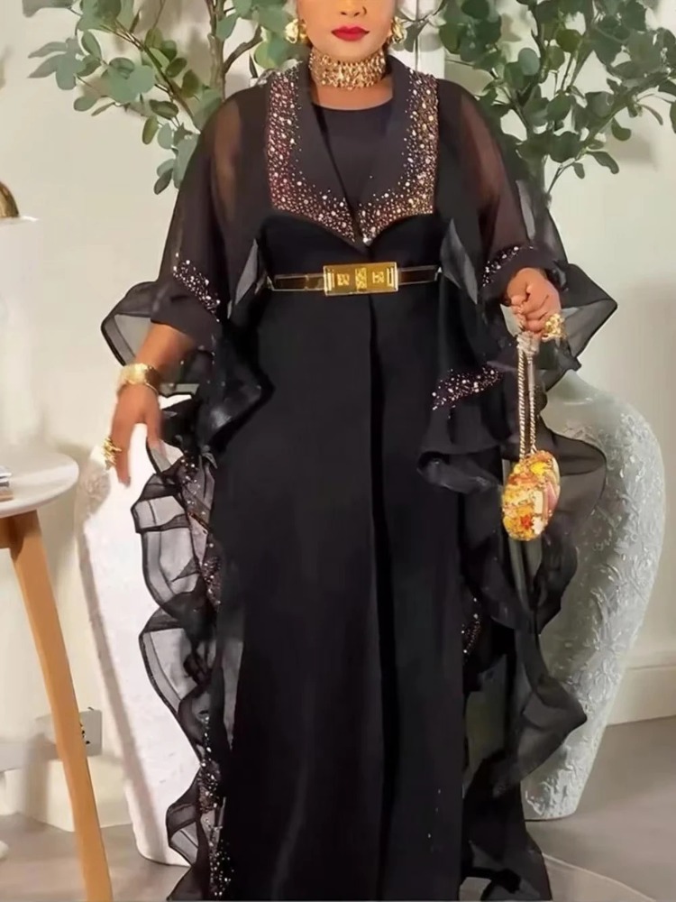 Robes africaines pour femme, Robe turque, Robe africaine, Vêtements africains, Boubou africain femme, Nouveautés 2026, Ensemble 2 pièces