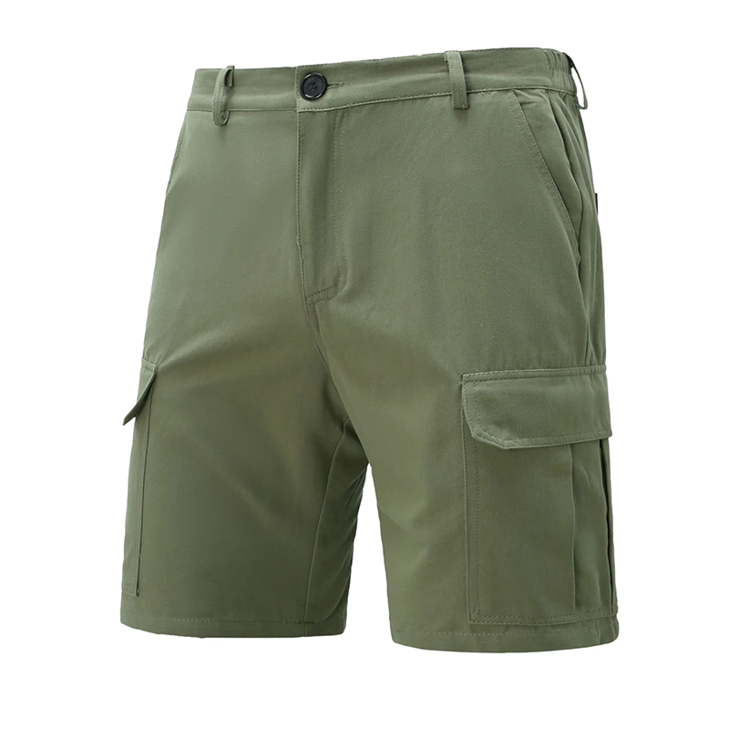 Shorts décontractés de plage pour hommes, multi-poches, cargo, respirants, amples, droits, couleur unie, résistants à l'usure, pour l'été