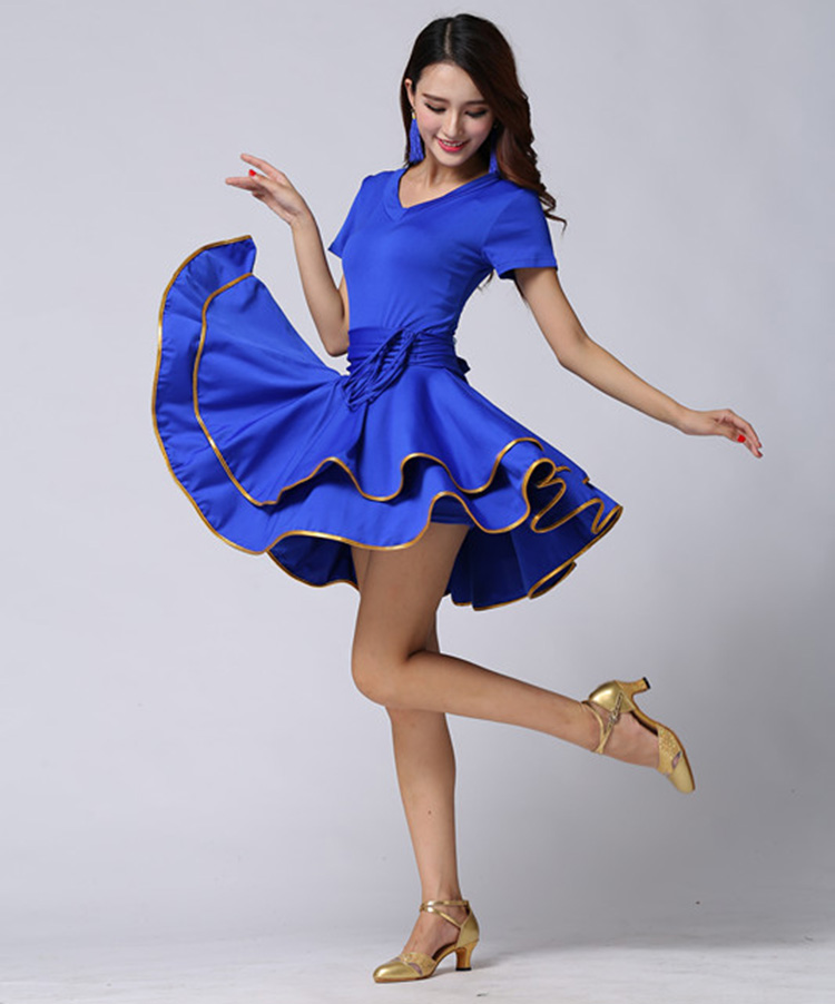 Robe de danse latine à franges pour femmes adultes, Costume d'entraînement d'été pour salle de bal, Tango, Salsa, Rumba