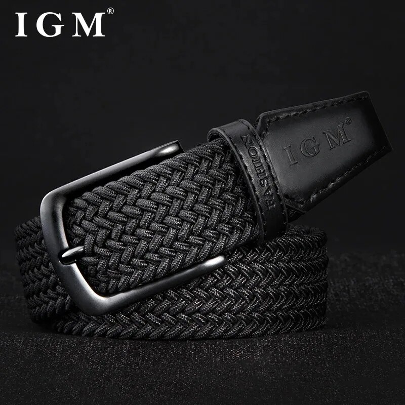 Ceinture pour homme, polyvalente, pour affaires et décontractée, avec boucle à ardillon, en toile élastique, pour garçons, jeunes, étudiants, ceinture tendance, édition coréenne