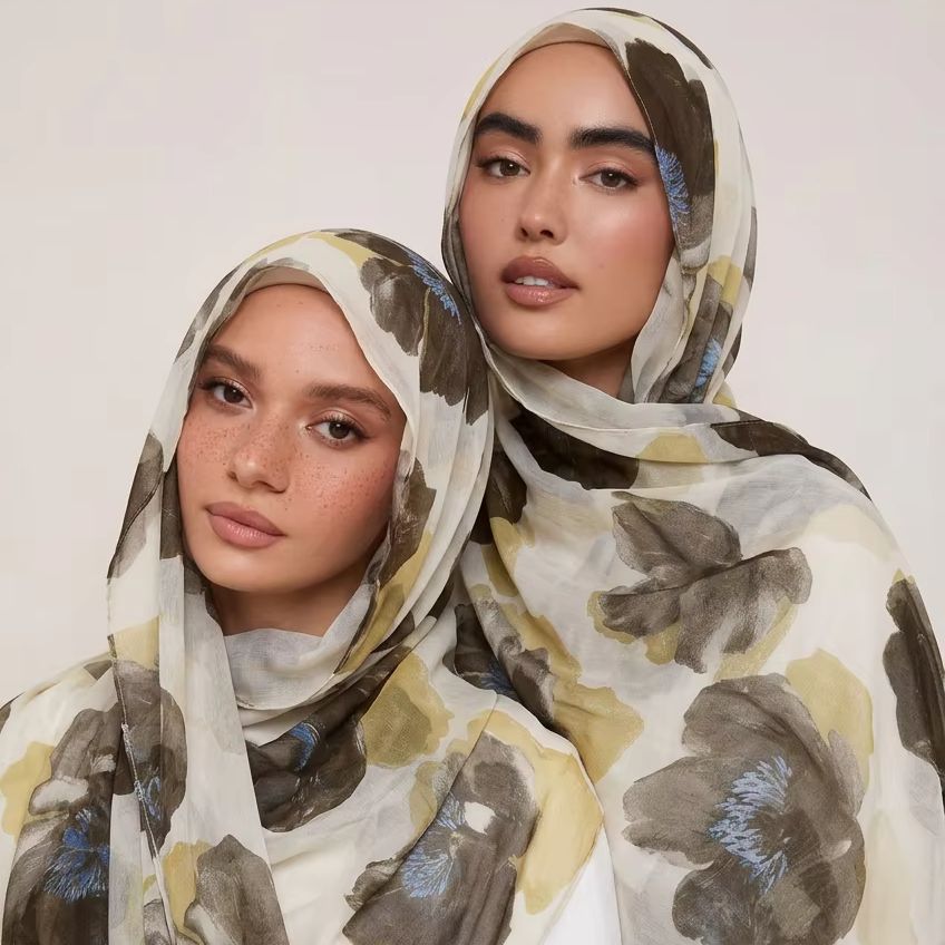 Hijab imprimé de qualité supérieure en coton viscose pour femmes, châle musulman doux et respirant, longs châles islamiques, foulards pour la tête en modal