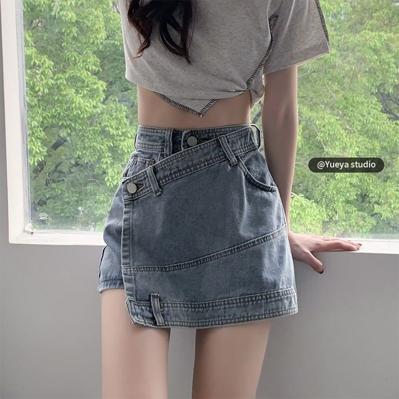 Jeans jupes pour femmes taille haute Chorts pantalon femme Denim jupe Sexy Coquette une ligne vêtements élégants tendance 2025 esthétique V