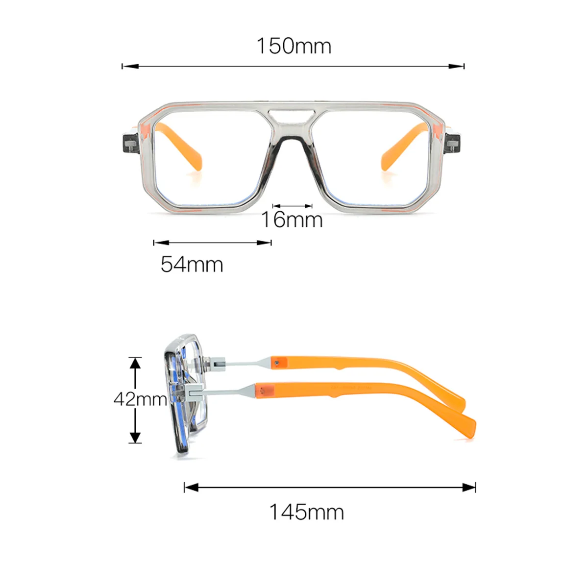Lunettes anti-bleu à monture légère pour femmes et hommes, lunettes optiques noires transparentes, lunettes carrées bloquant les lunettes