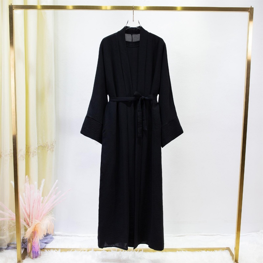 2 photos ensembles musulmans Jilbab musulman deux pièces femmes Abaya Cardigan ample manteau sans manches robe intérieure vêtements de prière avec ceinture