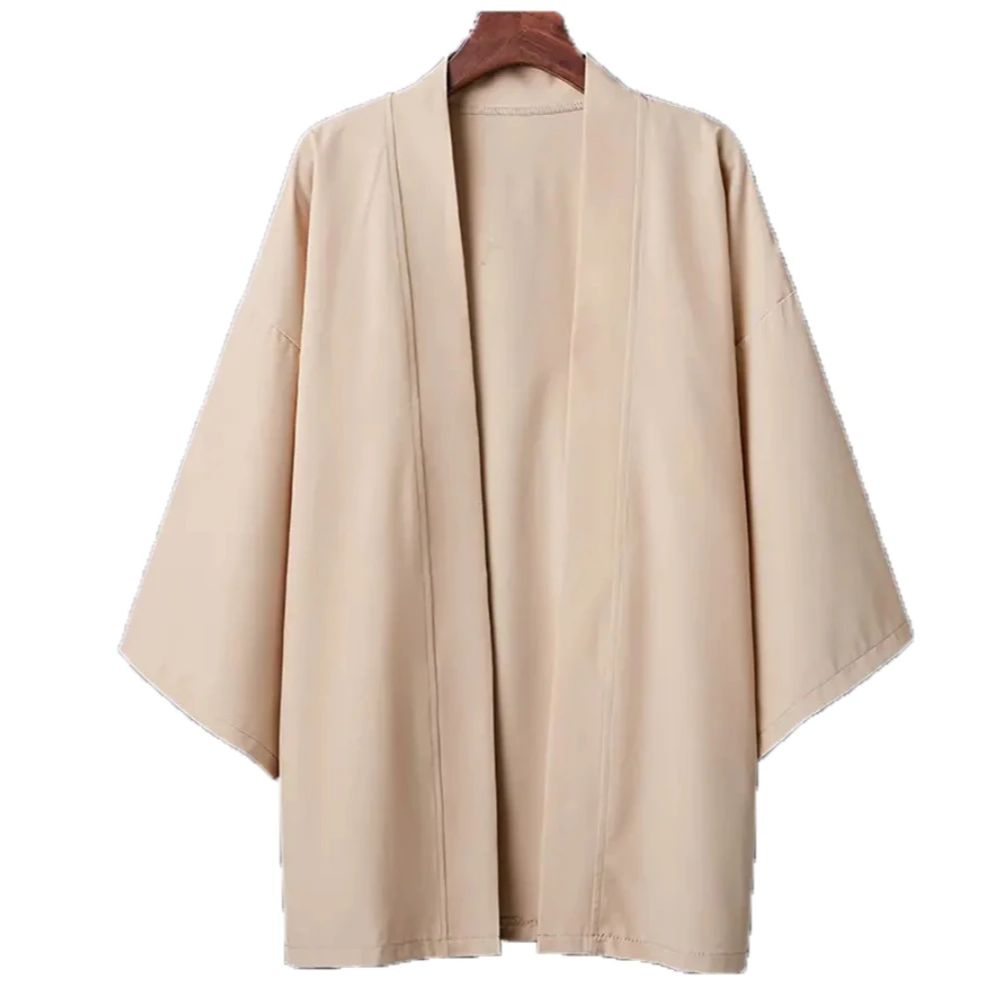 Cardigan Kimono d'été pour hommes et femmes, couleur unie, grande taille 3XL, Costume traditionnel japonais Haori Simple, 6 couleurs, manteau Kimono Yukata