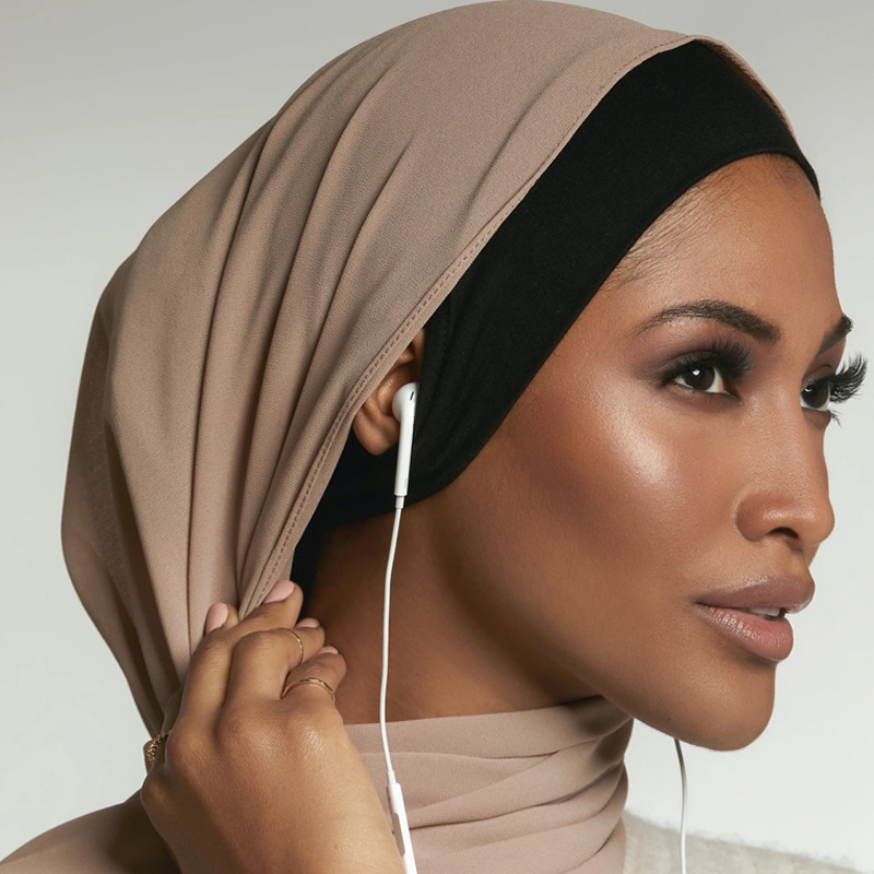 Nouveau sous-hijab musulman pour femme 2026 avec trou pour les oreilles, bonnets hijab, bandanas, sous-bonnets pour hijabs, sous-foulards, bandeaux islamiques