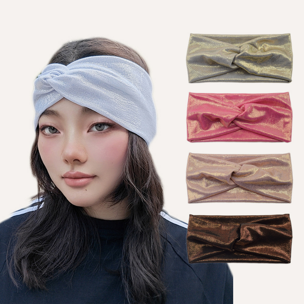 Turban bandeaux doux torsion bandeaux bandeaux extensible antidérapant bandeau pour filles femmes Yoga entraînement quotidien cheveux accessoires