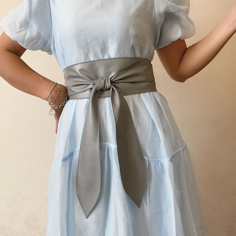 Ceinture à nœud papillon noir 10x230cm, Corset à nœud noué, larges ceintures en PU, robe élégante, manteau, ceinture pour femmes