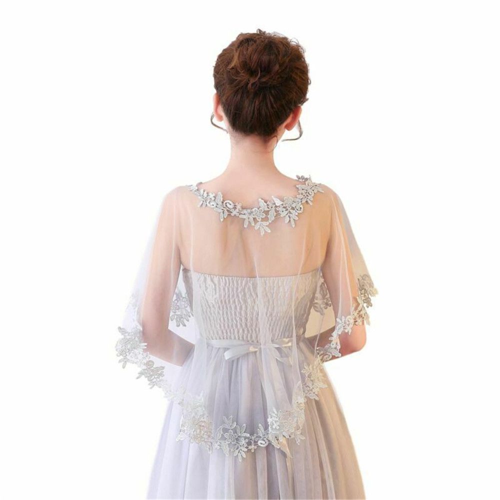 Robe de banquet à manches courtes en dentelle pour patients, cape élégante, châle décontracté, été, Everak, mariage