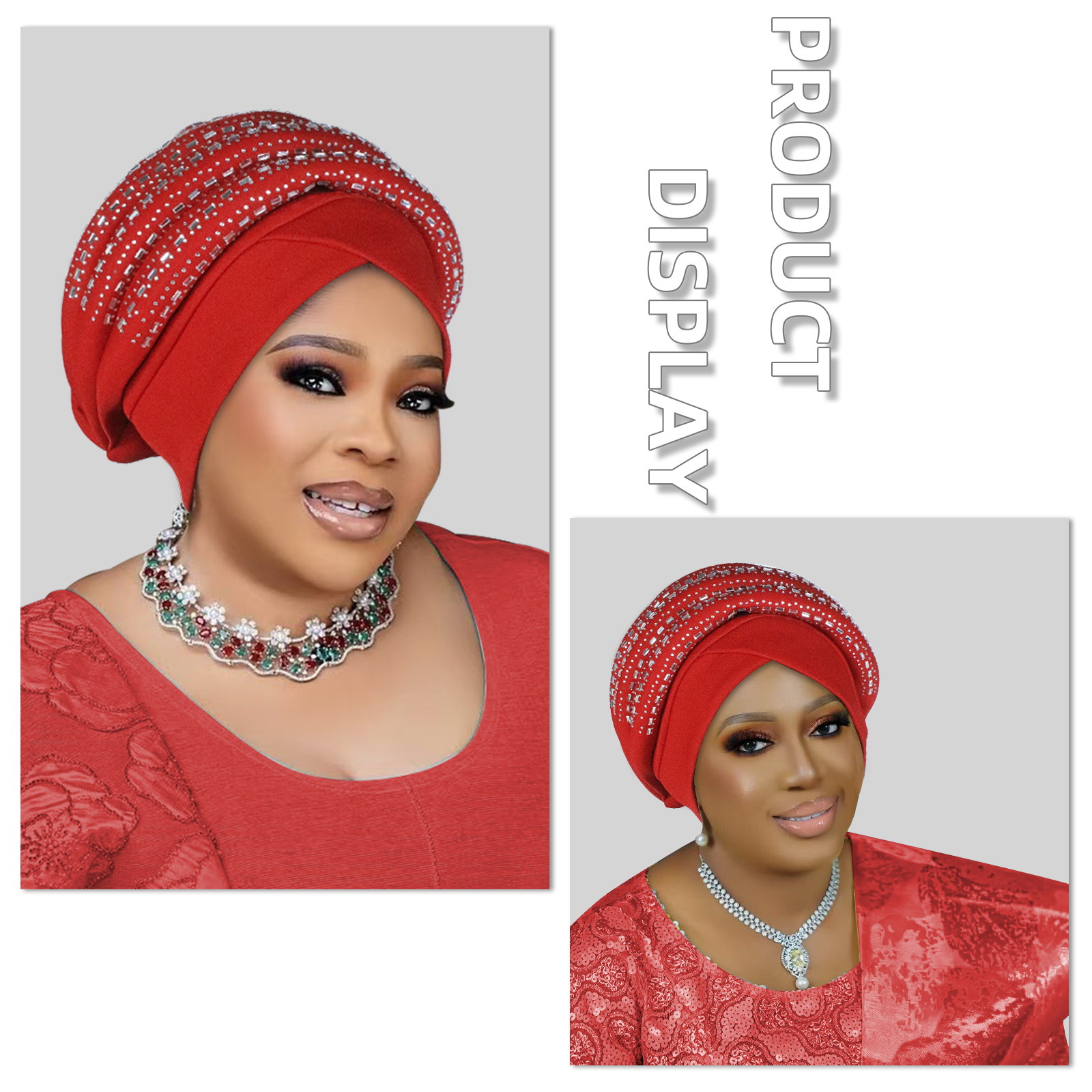Couvre-chef africain Auto Gele nigérian pour femmes, chapeaux musulmans, turban, hijab, noué, diamants, mode, mariage, sauna, fête
