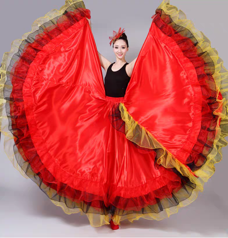 Grande Jupe Trapèze pour Femme, Costume de brevd'Espagne, Spectacle de brevd'Ouverture sur Scène, Vêtements de Scène, pour Fille Adulte, Nouvelle Collection