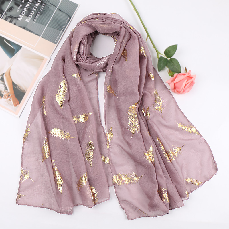 Écharpe à Paillettes Dorées pour Femme Musulmane, Châle en Coton, Viscose, Hijab Scintillant, Mouchoir Inégal, Hiver