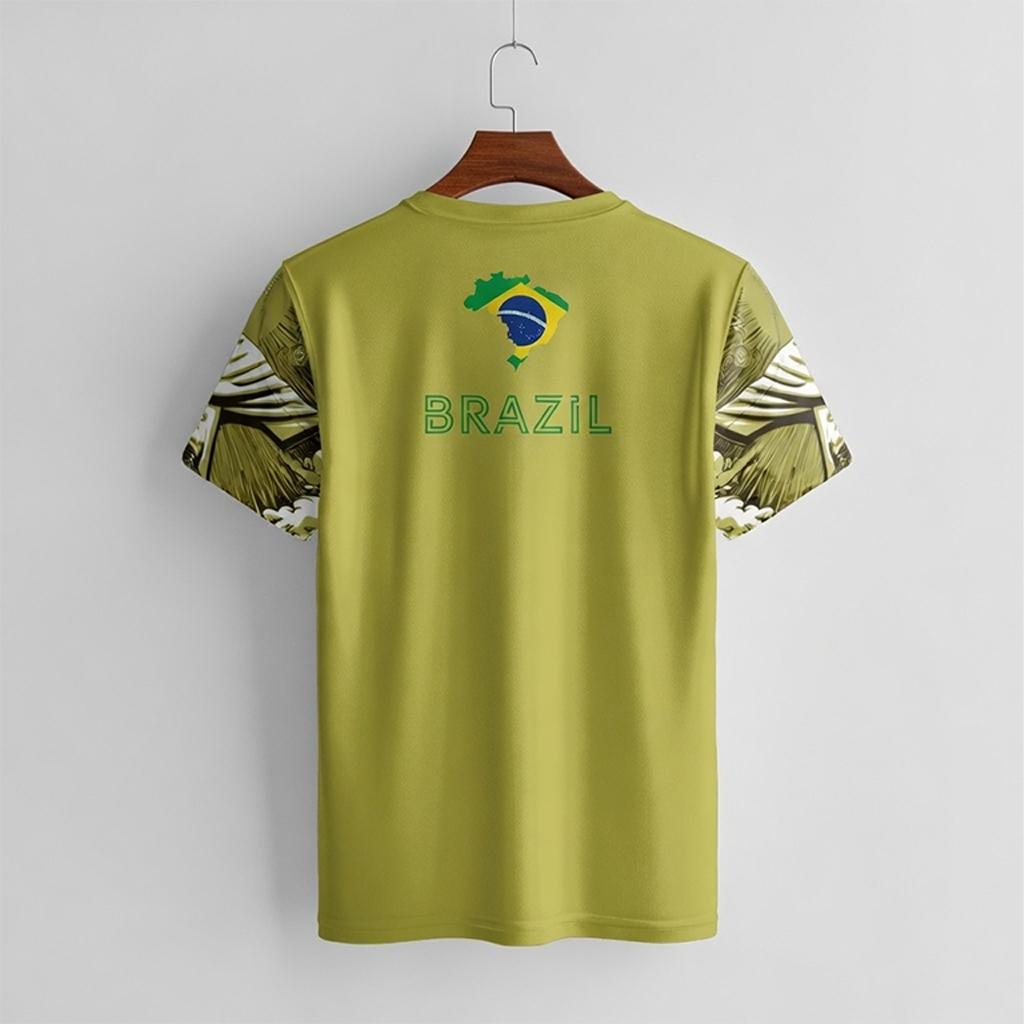 Maillot de football imprimé Jésus Brésil 2026 – Nouveau haut d'entraînement de football d'été pour adultes et enfants – T-shirt respirant et à séchage rapide pour l'extérieur