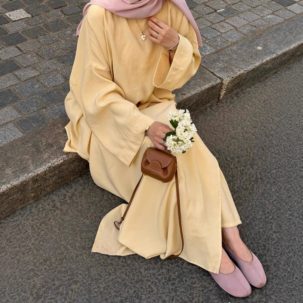 Ensemble 2 pièces pour femmes pour l'Aïd, robe longue, chemise, pantalon large, chemisier musulman, jalabiya, Ramadan, Dubaï, ensembles musulmans, robe longue arabe