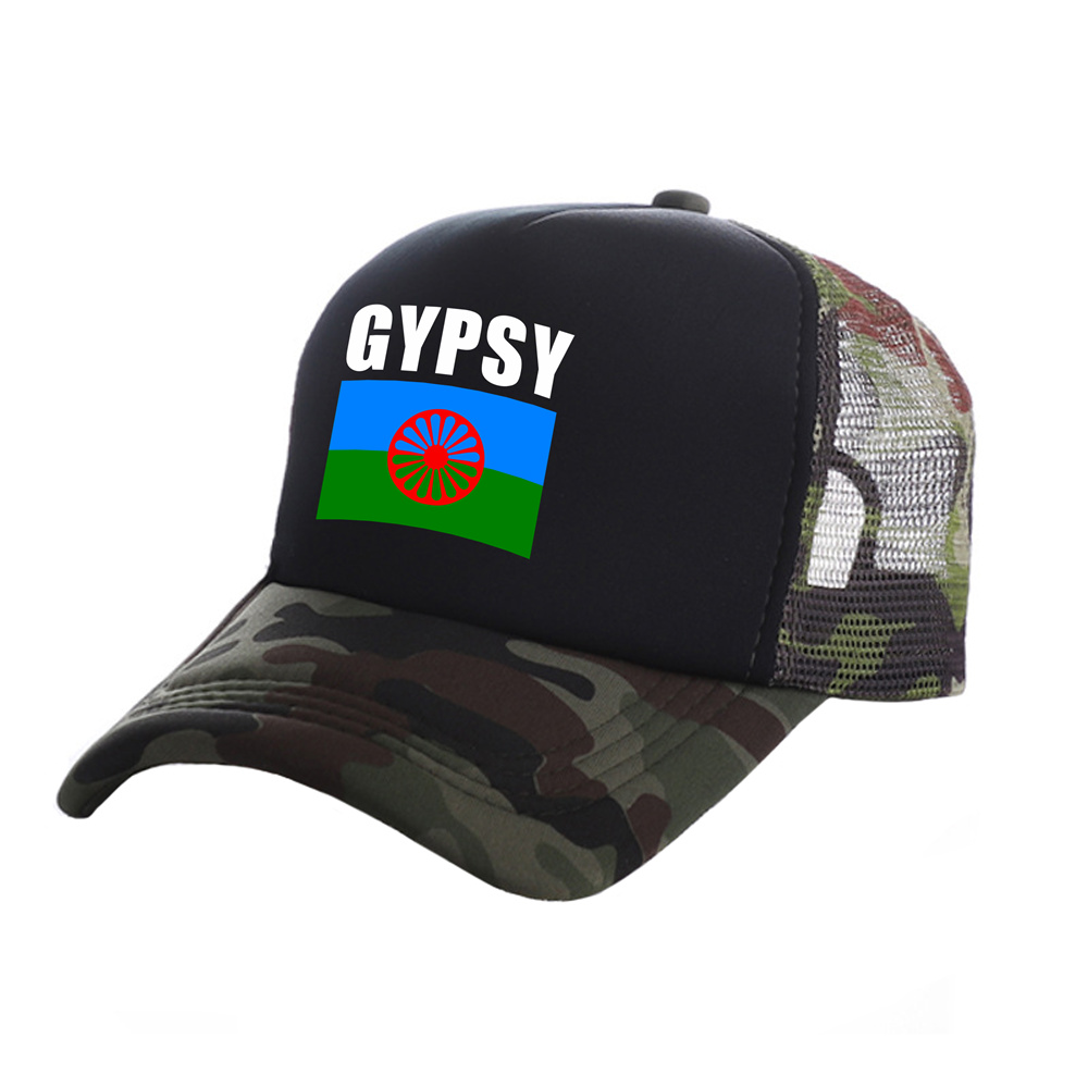 Rom Gypsy Romani camionneur casquettes hommes pays drapeau chapeau casquette de Baseball Cool été unisexe maille Net casquettes