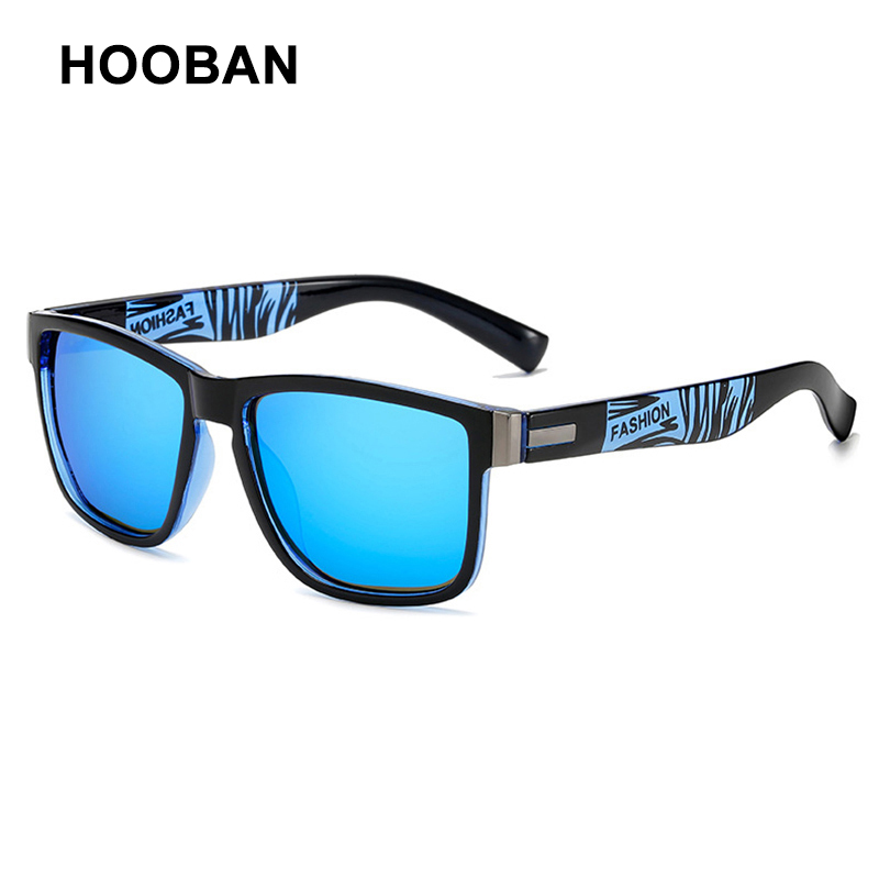 Lunettes de soleil polarisées de sport classiques pour hommes et femmes, carrées, à la mode, élégantes, été, nuances bleues et vertes, UV400