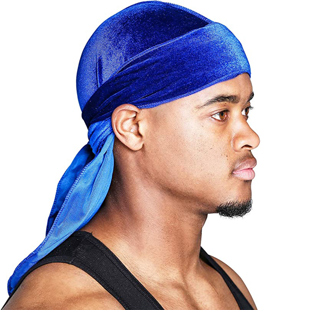 Turbans de mode pour hommes velours longue queue tressée chapeau de Pirate sport décontracté en plein air Turban personnalisé