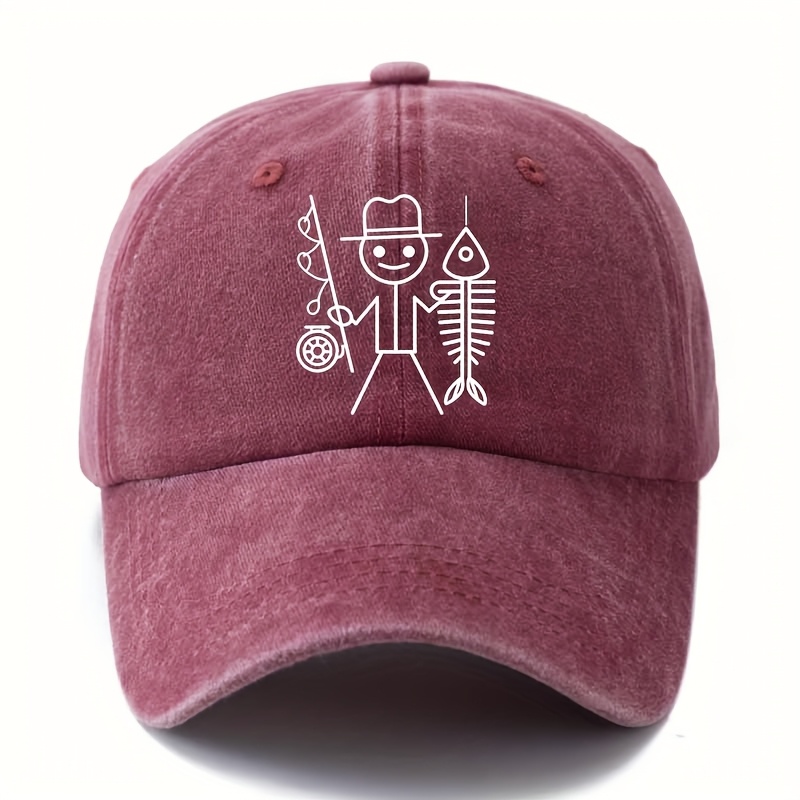 Casquette de baseball de pêche pour homme, casquette à bord incurvé en plein air, casquette de chauffeur de camion, camping de voyage de vacances