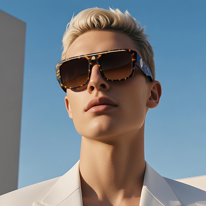 Marque de mode lunettes de soleil de créateur de luxe hommes femmes 2025 surdimensionné Vintage Punk nuances lunettes été voyage lunettes de soleil en plein air