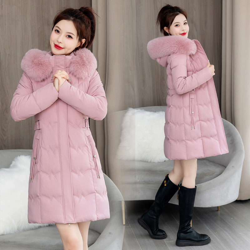 Manteau Parka d'hiver à capuche pour femme, veste en duvet de coton, Version coréenne, tempérament chaud, vêtements d'extérieur rembourrés en coton, 2025
