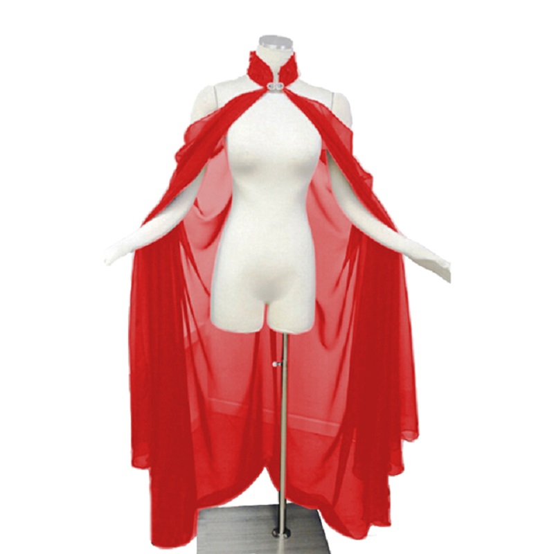 Cape en mousseline de soie pour femme, châle nickel é médiéval, robe gothique Wicca, noir, vert, rouge, cosplay, robe victorienne, costume d'Halloween Everak