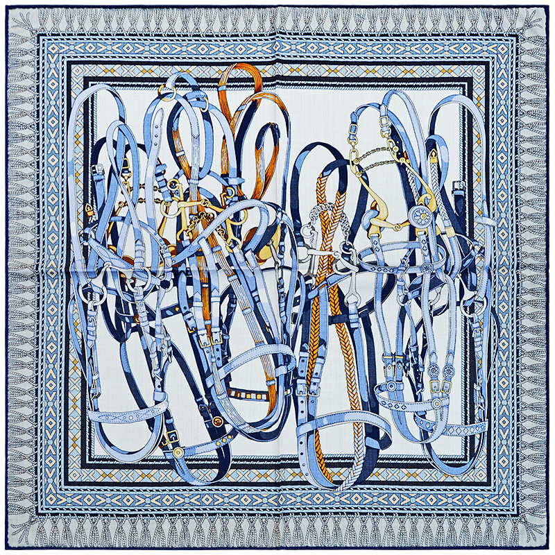 Écharpe d'automne en laine de soie avec motif à chevrons, accessoire multifonctionnel de loisirs double face double couleur "65F0015"