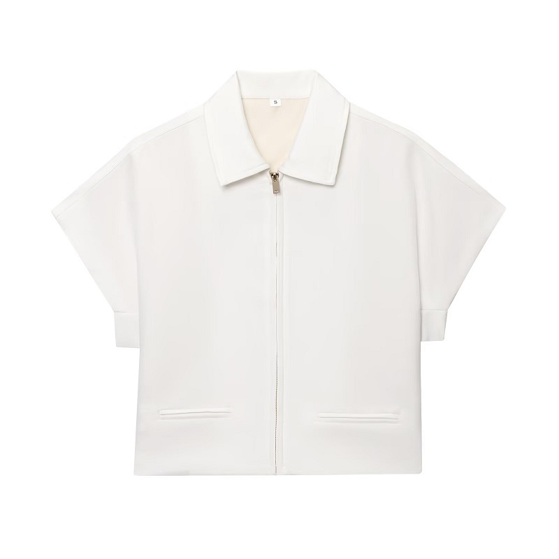 MUJER Veste courte femme manches courtes vestes universitaire pour femme été fermeture éclair nouveau en manteaux et vestes vêtements d'extérieur de vacances
