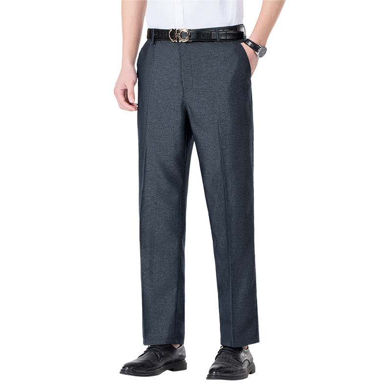 Pantalon de Costume Homme de Haute Qualité – Classique, Taille Haute, Printemps-Été-Automne – Idéal pour Tenues Décontractées et Habillées