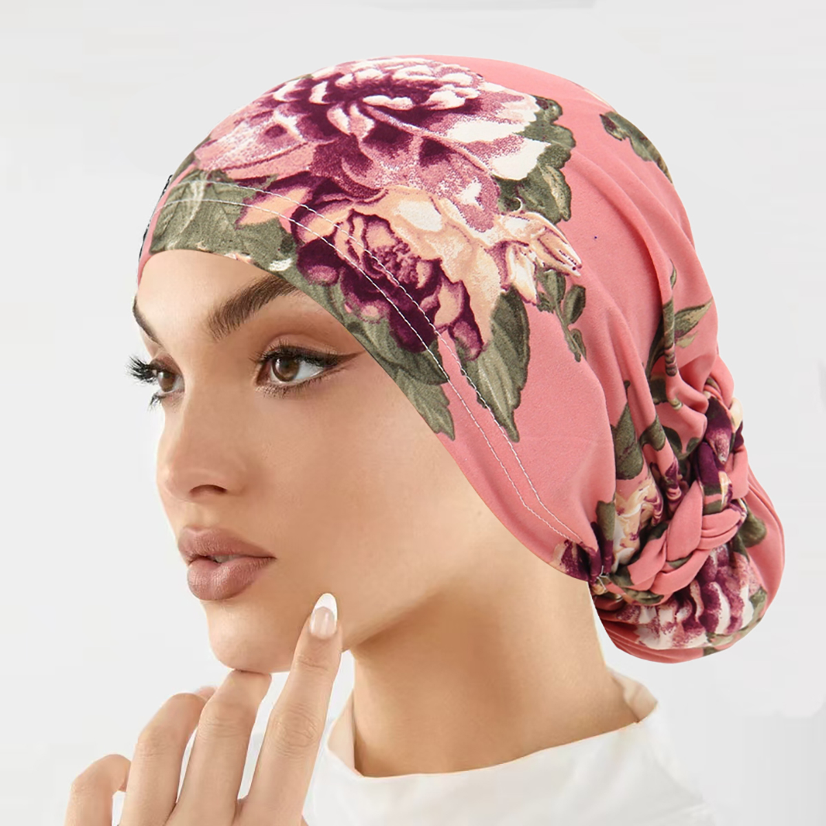 Hijabs musulmans, foulard à Turbine en spirale, Turban imprimé, Bonnet indien, couvre-chef doux et respirant, accessoires pour femmes