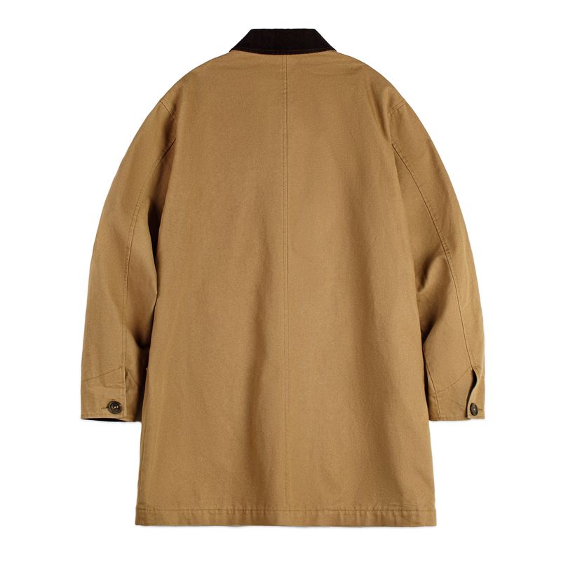 Maden Veste Michigan vintage mi-longue pour homme, coupe ample, manteau en toile lourde, kaki, vêtements de travail, vêtements d'extérieur décontractés d'automne