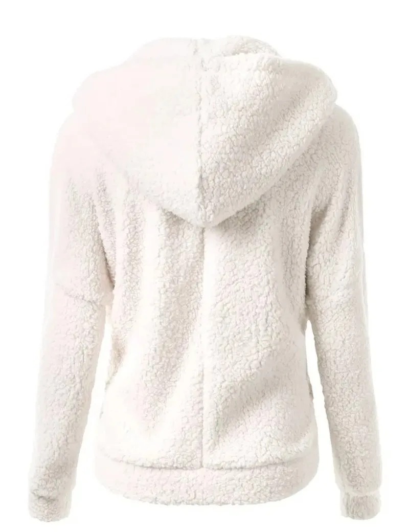 Automne hiver veste chaude femmes à capuche à capuche 2025 décontracté femme sweats à capuche Sweatershirt manteau à glissière solide doux polaire femmes manteau