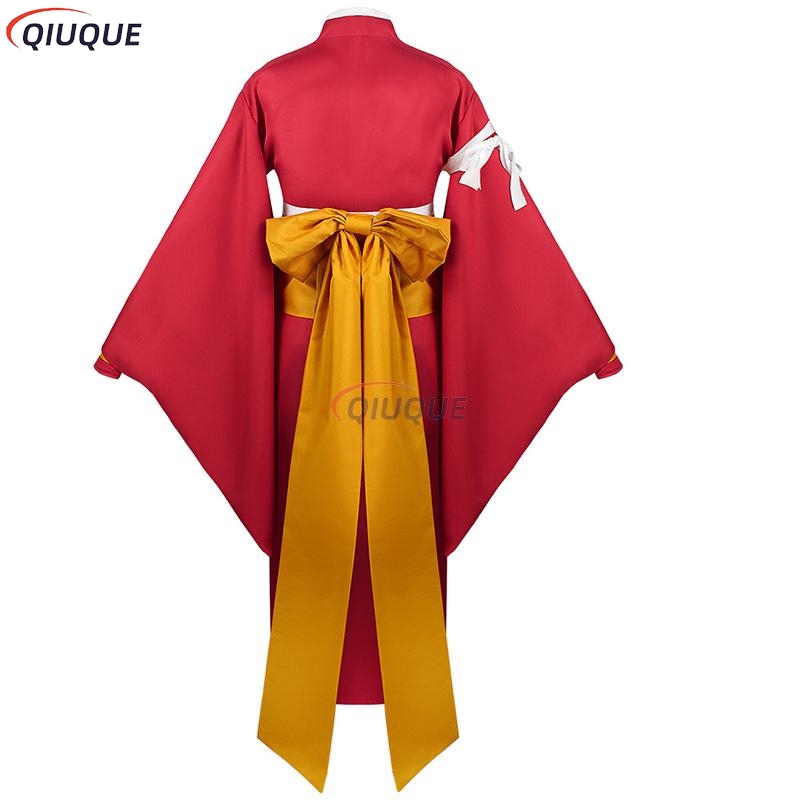 Costume de cosplay Izumi Kyouka avec coiffe, perruque de cosplay Anime BSD, Kimono Yukata pour femmes, tenue de carnaval d'Halloween