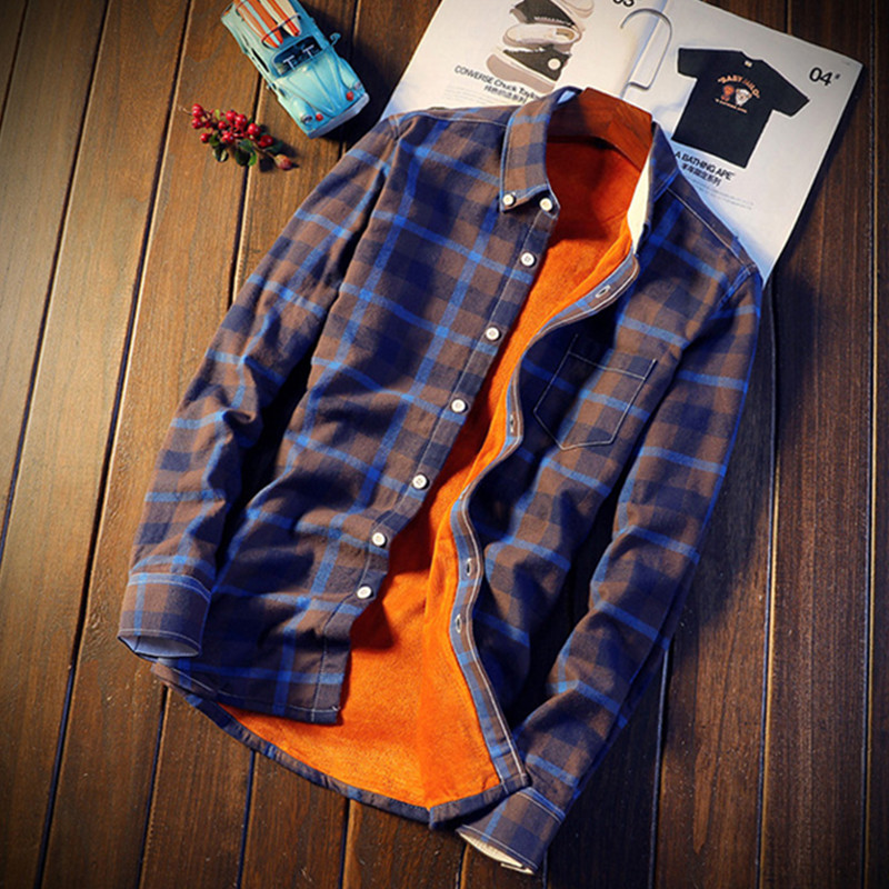 Camisa Masculina hommes Plaid flanelle chemises hommes décontracté automne hiver printemps épais chaud polaire coton à manches longues chemise MCS06