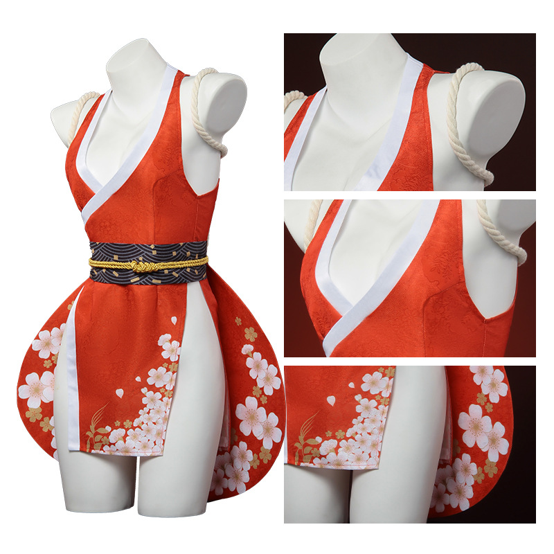 Costume de cosplay Mai Shiranui, jeu Mortal Kombat, vêtements de déguisement pour femmes, tenues de jeu de rôle, costumes de fête d'Halloween, carnaval, fantaisie