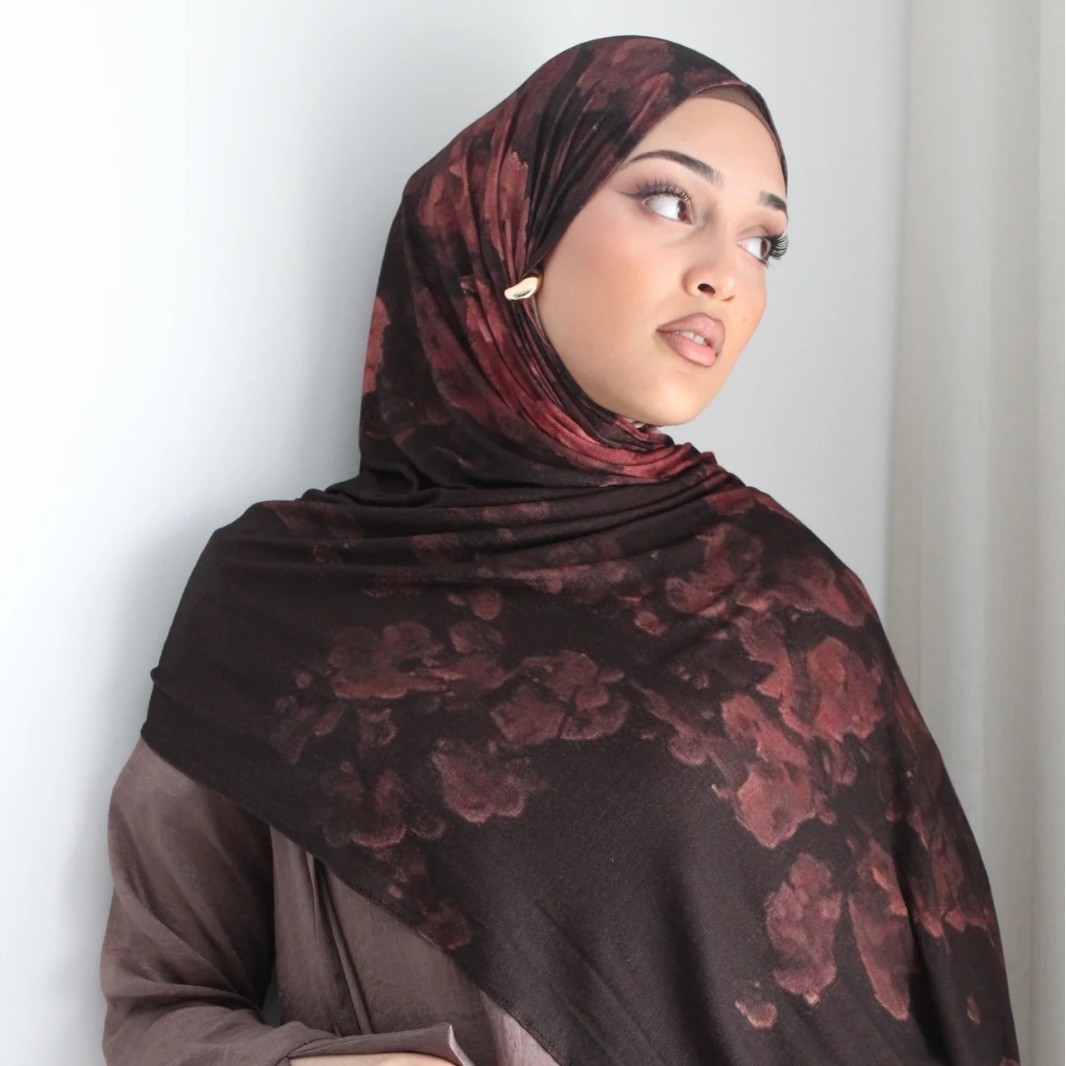 Châle imprimé Jersey, impression sur un côté, respirant, doux, foulard musulman pour femmes, hijab