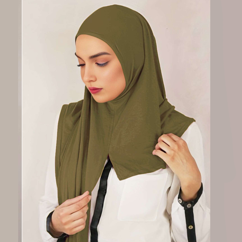 Bonnet musulman Hijab écharpe instantanée Hijab châle musulman longue écharpe enveloppement foulards prière Jersey écharpe pour les femmes mode