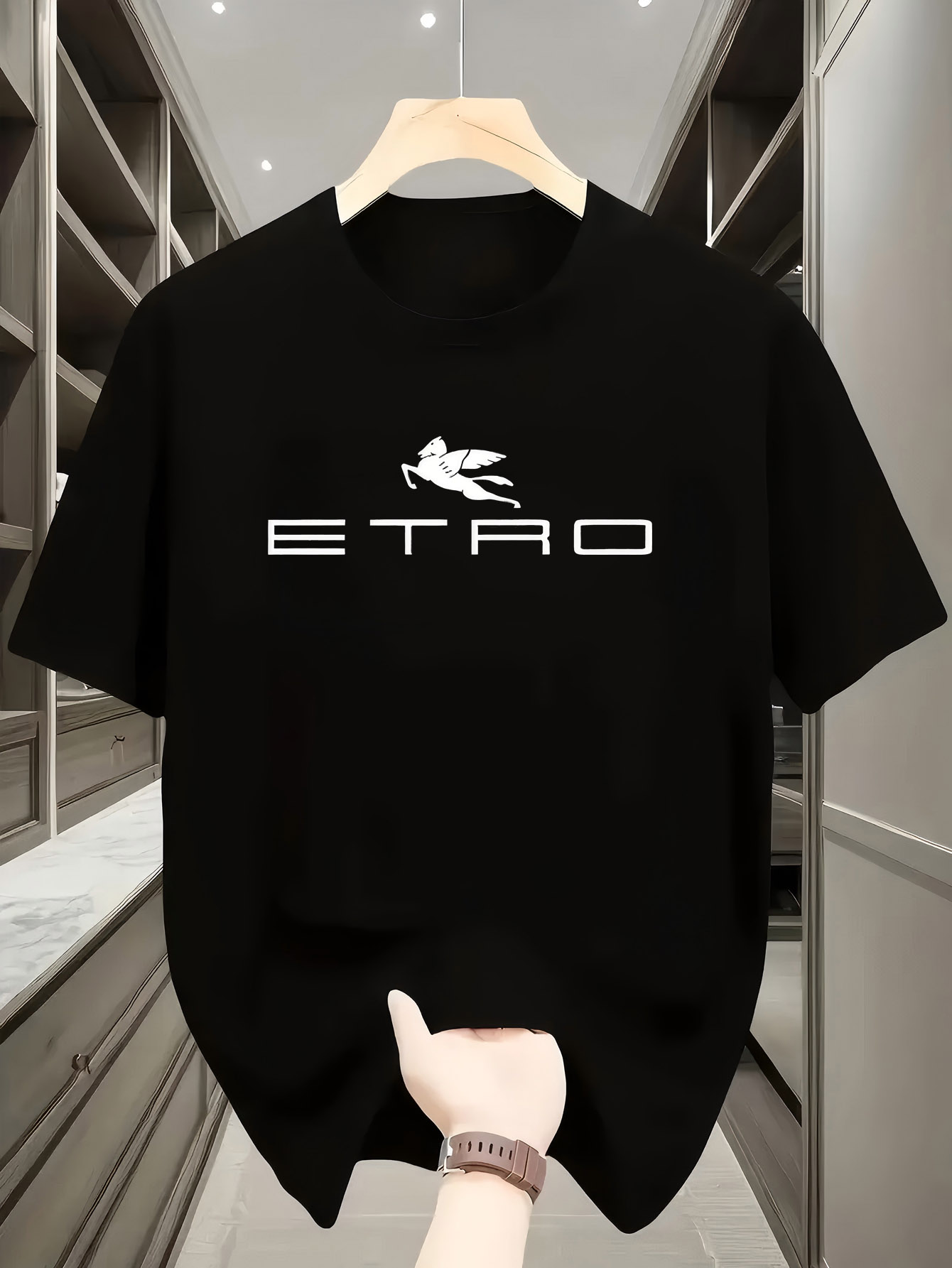 T-shirt de sport imprimé tendance pour homme, style Harajuku décontracté, manches courtes, col rond, été
