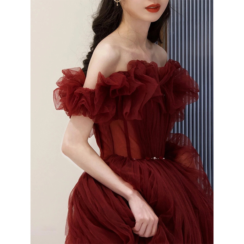 Robes de soirée élégantes pour femmes, robes de bal, de remise de diplôme, de cérémonie, à taille ajustée, robes de Quinceañera Pengpeng, robes de mariée