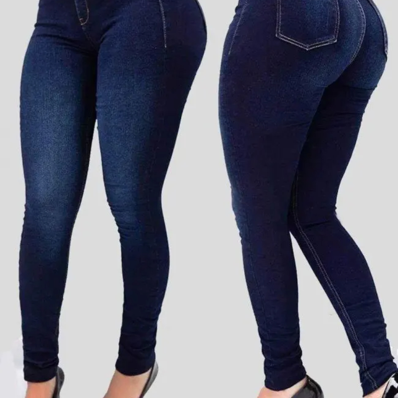 Jean de couleur pure pour femme, jean taille haute en denim, jeu de rue, cultiver sa moralité, pantalon façonnant la figure avec jean taille haute
