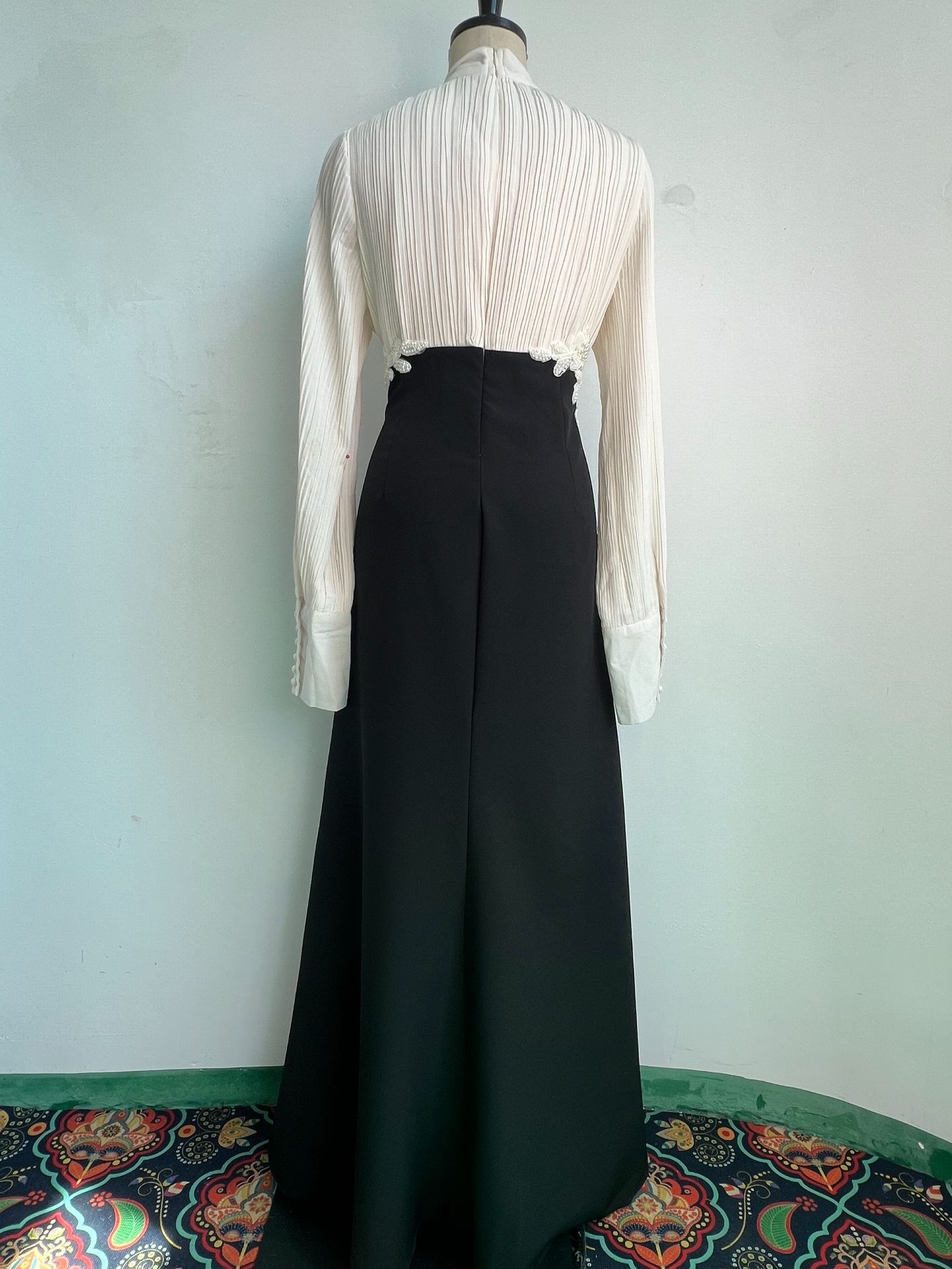Nouvelle Robe Décontractée Femme Printemps-Été 2026 à Lacets, Coupe Slim, Manches Longues, Style Patchwork S215a