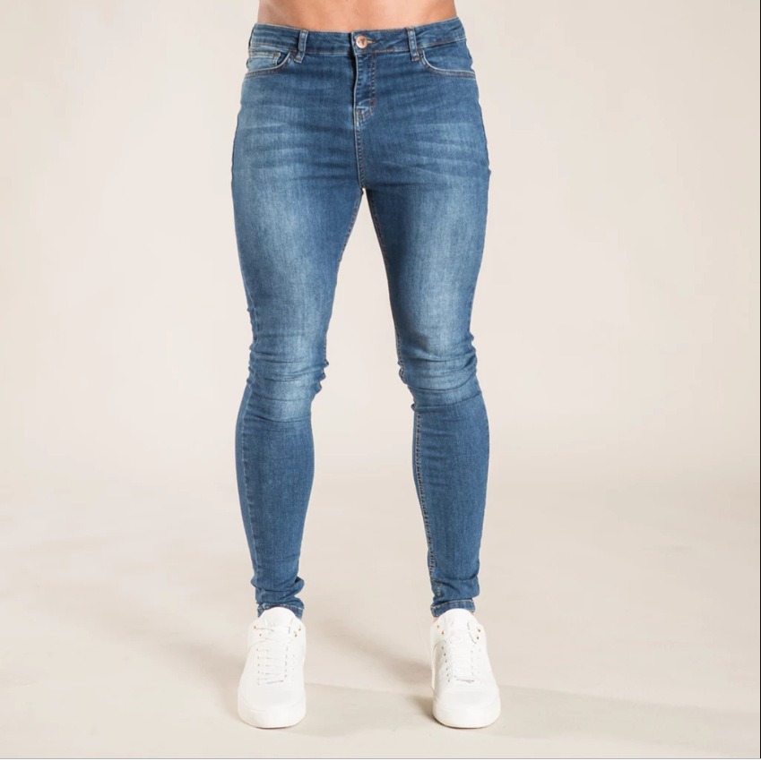 Jean skinny pour hommes, classique, élastique, en coton, Slim, pantalon en Denim extensible, de haute qualité, noir, costume décontracté