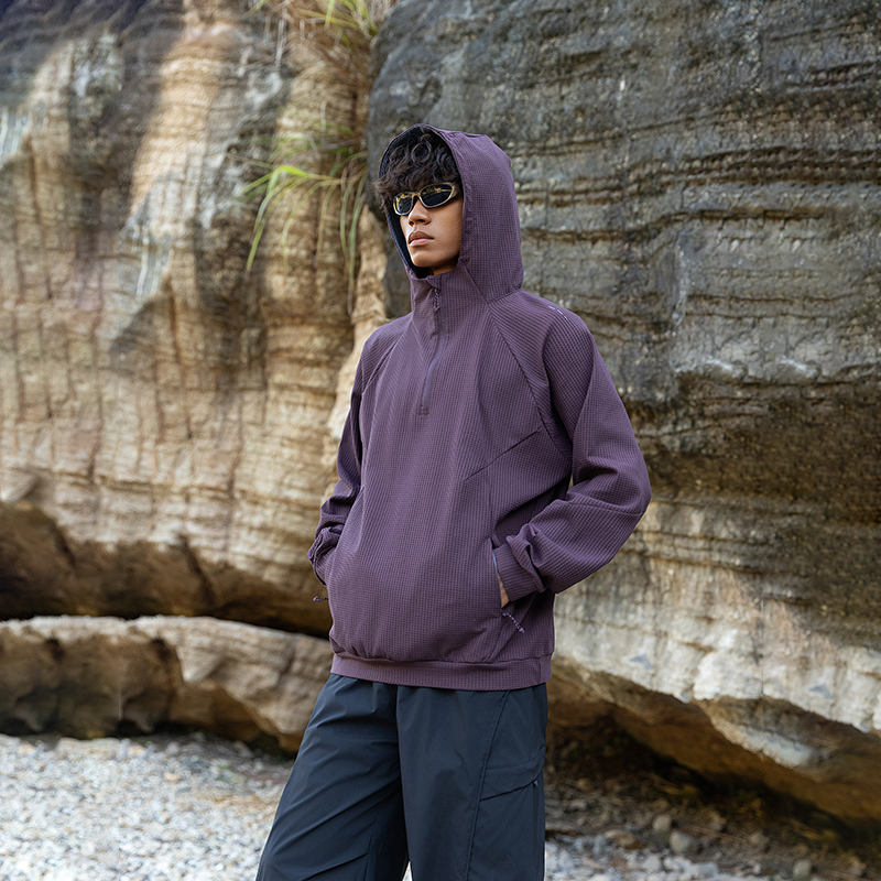 Sweat à capuche de sport d'extérieur unisexe, coupe ample et décontractée, à séchage rapide, à manches longues, pour couple