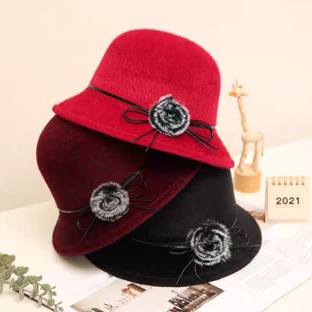 Casquette en laine vintage pour femme, chapeau melon, casquette Fedoras, nœud, Jazz, breton, élégant, dames, hiver, nouveau, 2024, E27