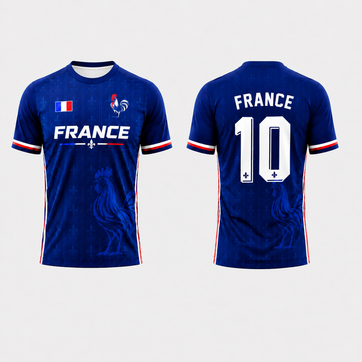 Maillot de Foot France 2026 – T-shirt de Supporter France – Tenue de Match France – Vêtements de Sport d'Été – T-shirt Homme, Enfant, Femme ﻿ Vêtements